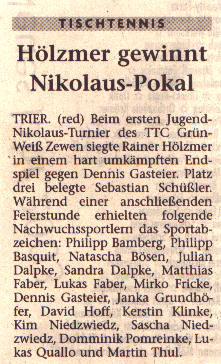 Bericht des TV vom 24. 12.2002